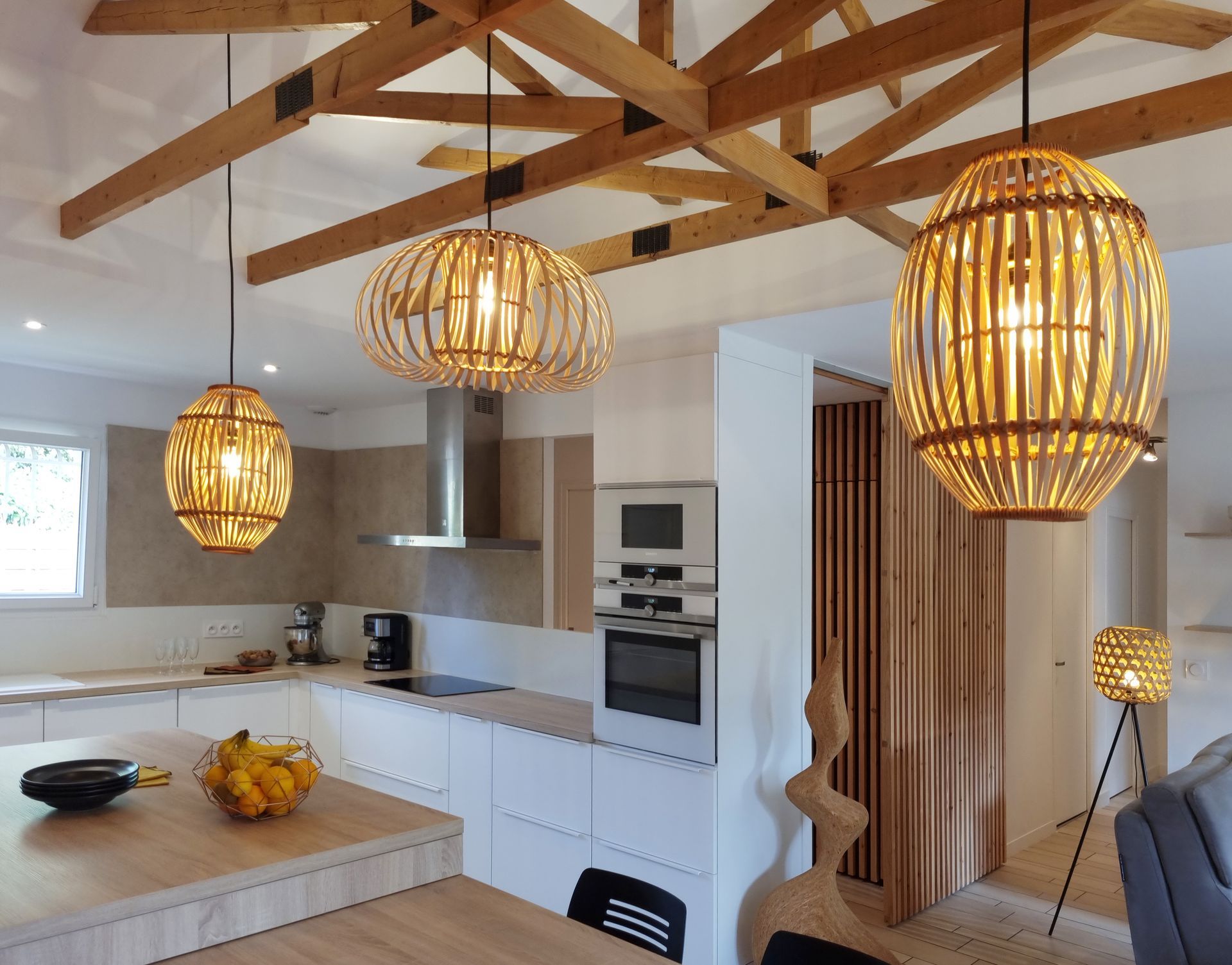 Cuisine sous structure en bois