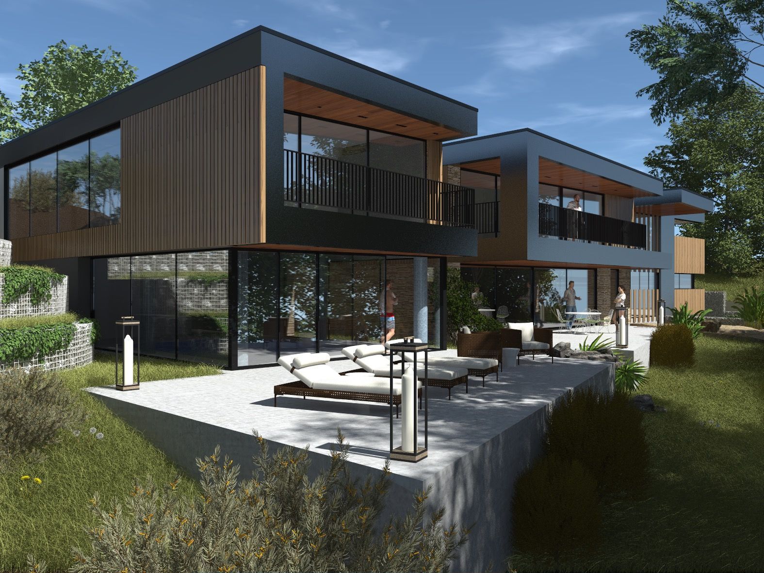 Maison moderne avec terrasse