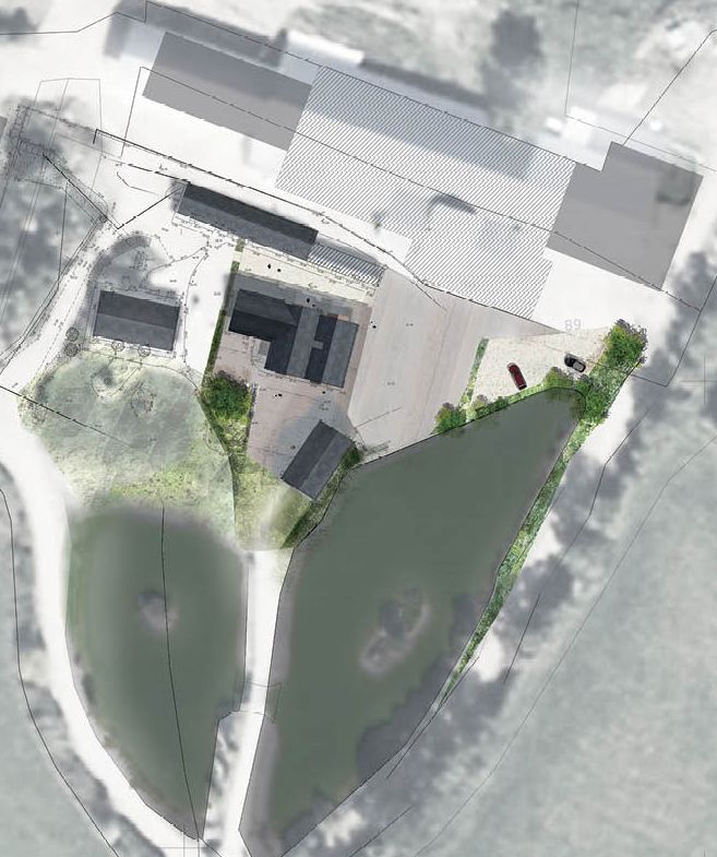 Image 3D vue aérienne d'un établissement