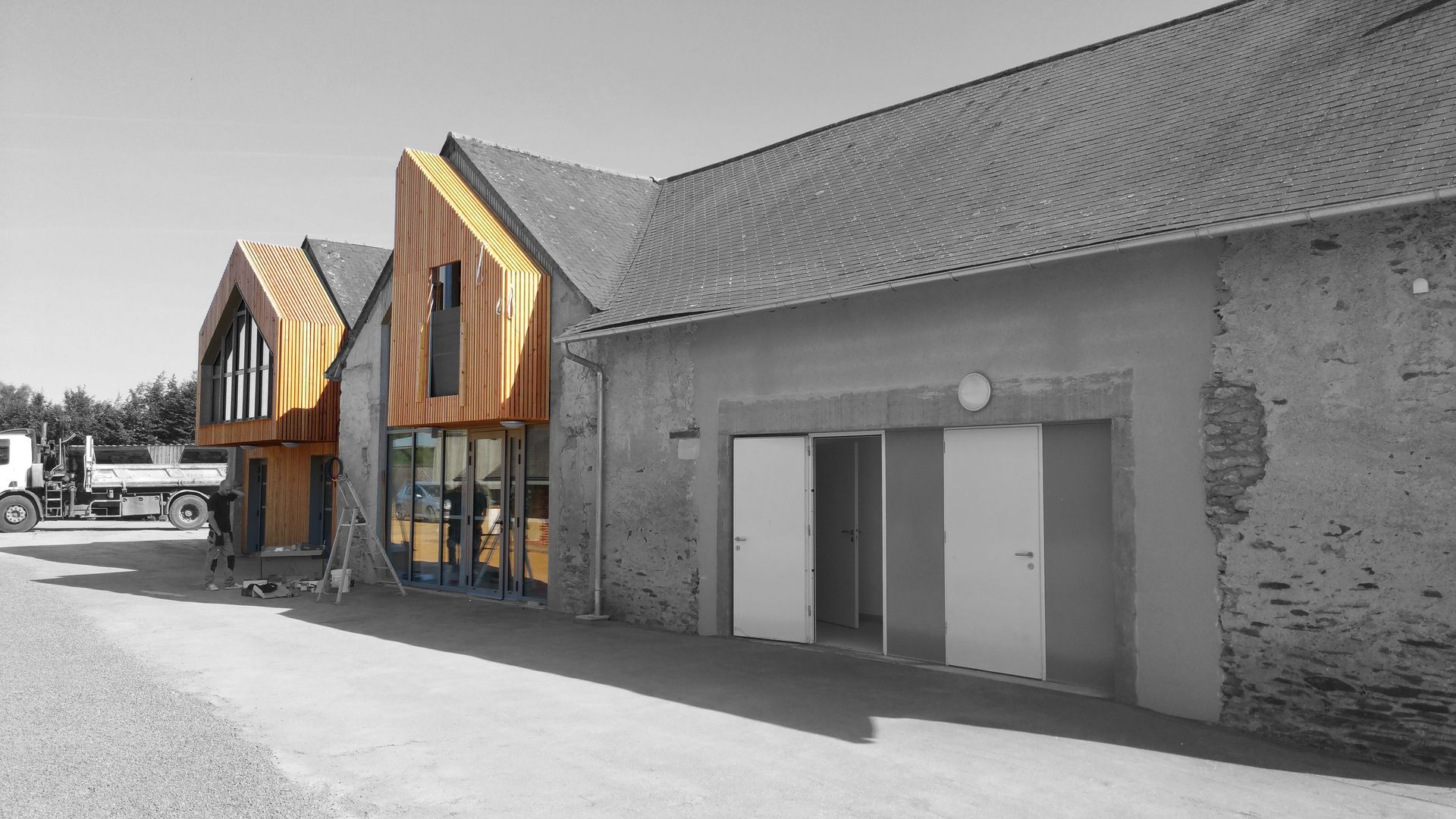 Ajout 3D d'aménagement sur un corps de ferme