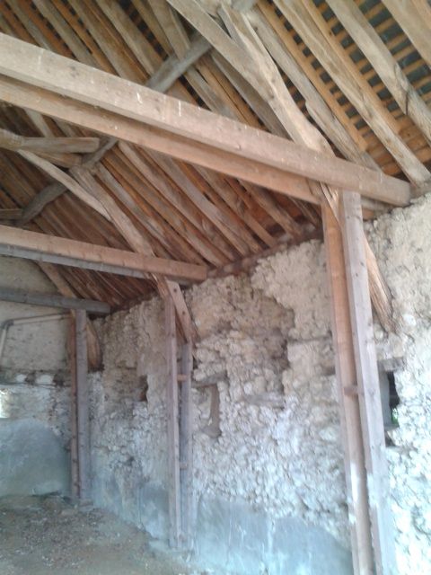 Structure en bois dans un bâtiment ancien