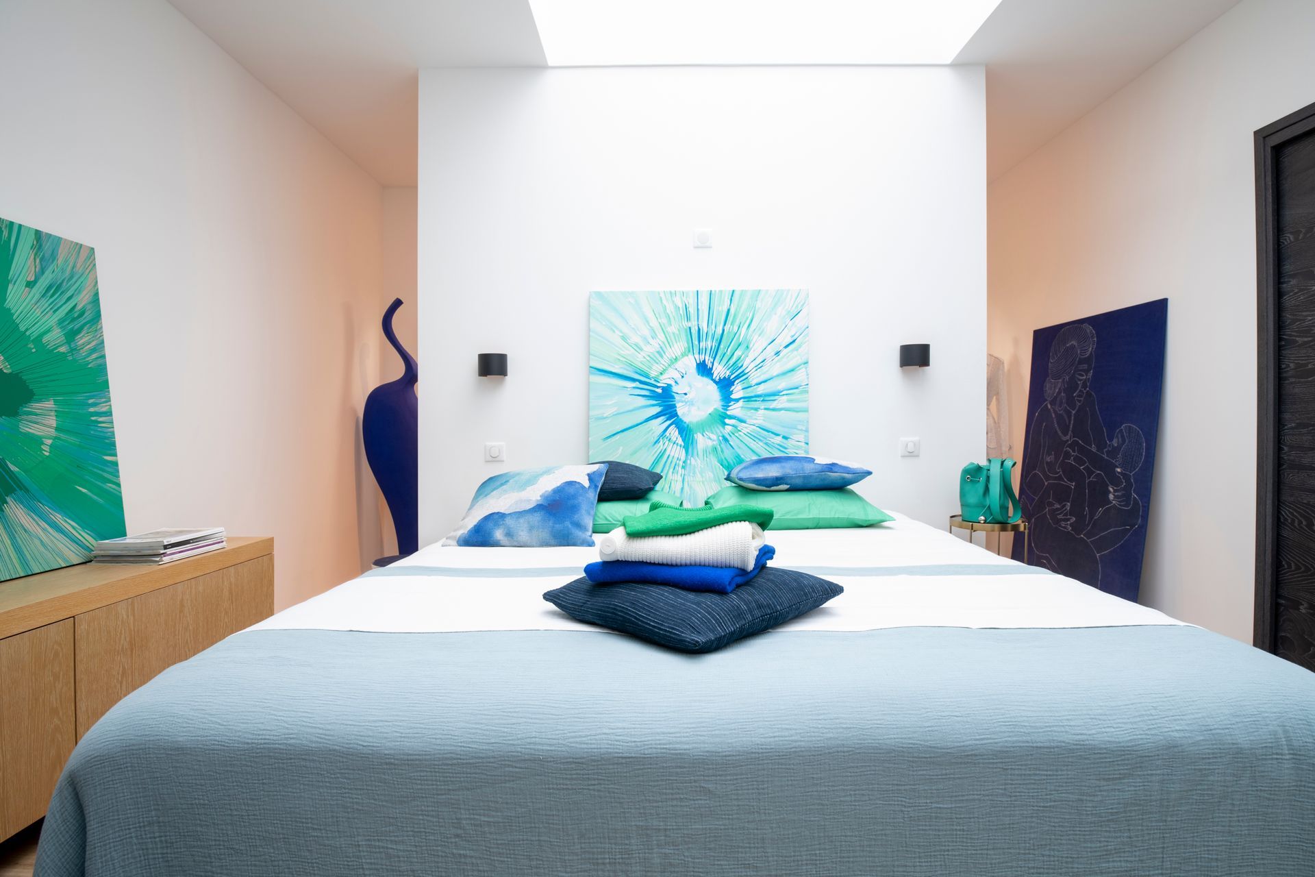 Parrure de lit grise