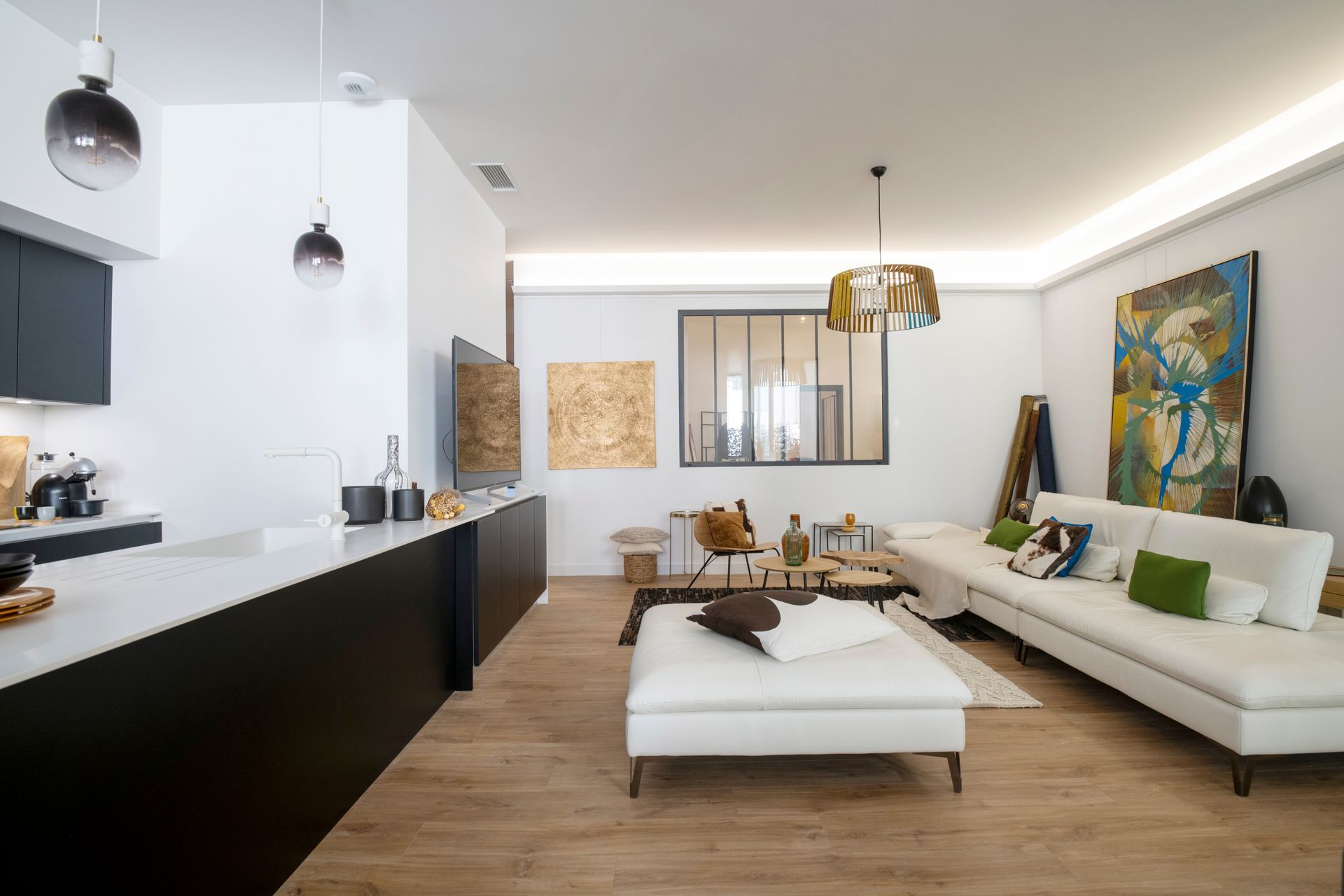 Cuisine donnant sur salon