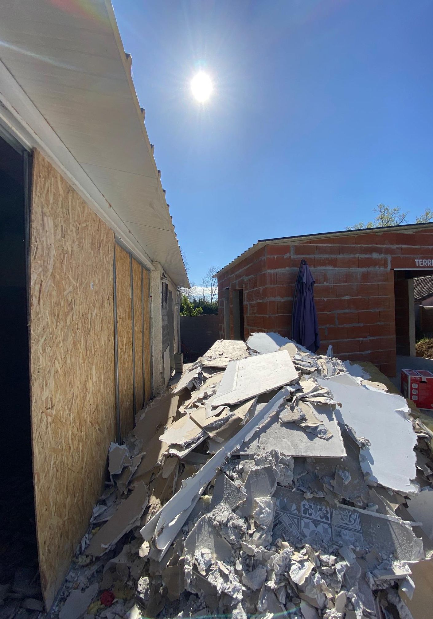 Tas de gravats de placo