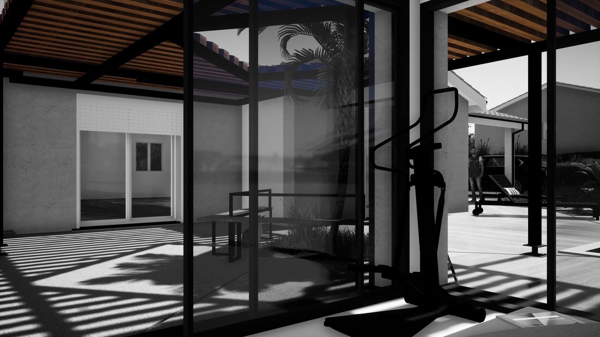 Véranda d'une maison moderne