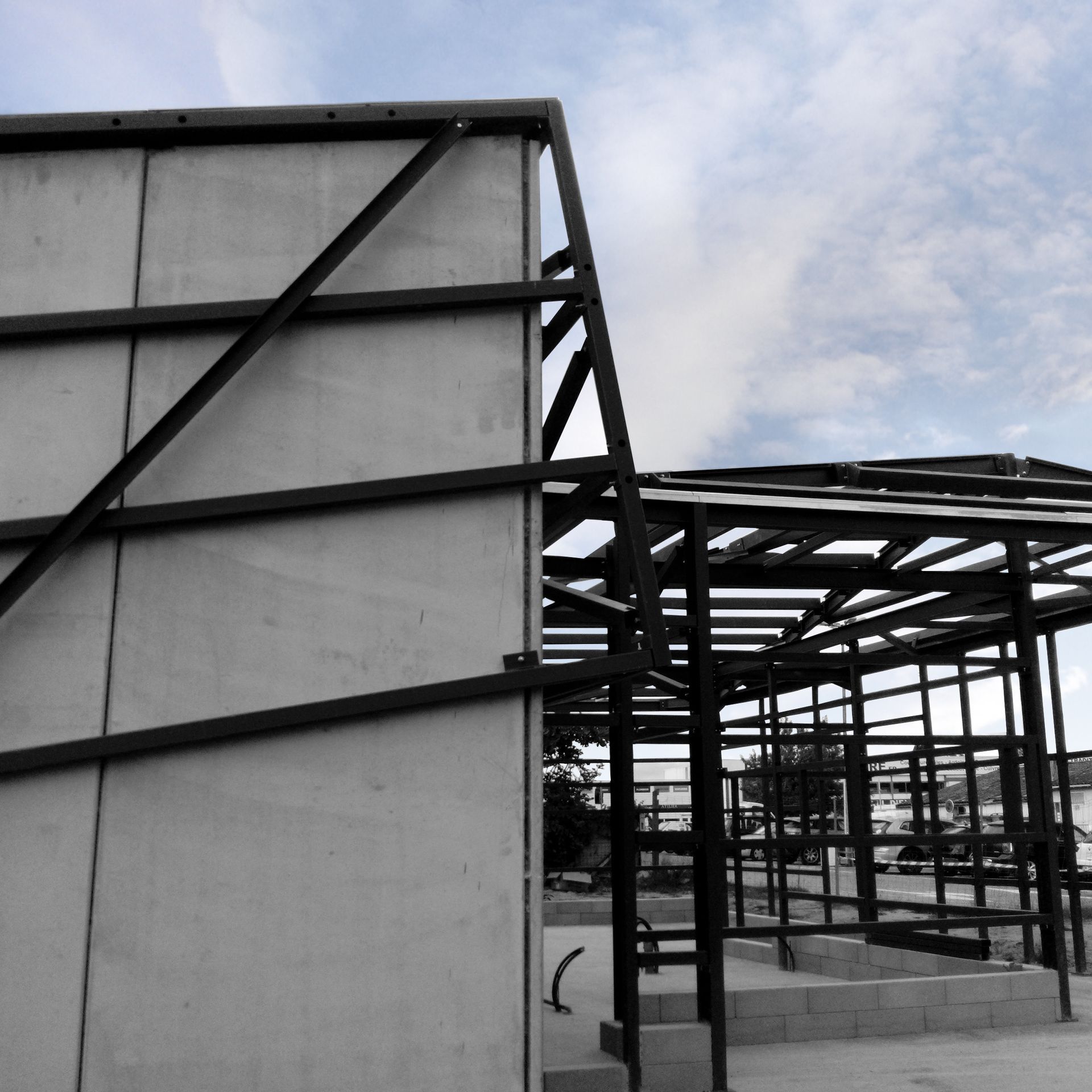 Structure en métal d'un bâtiment