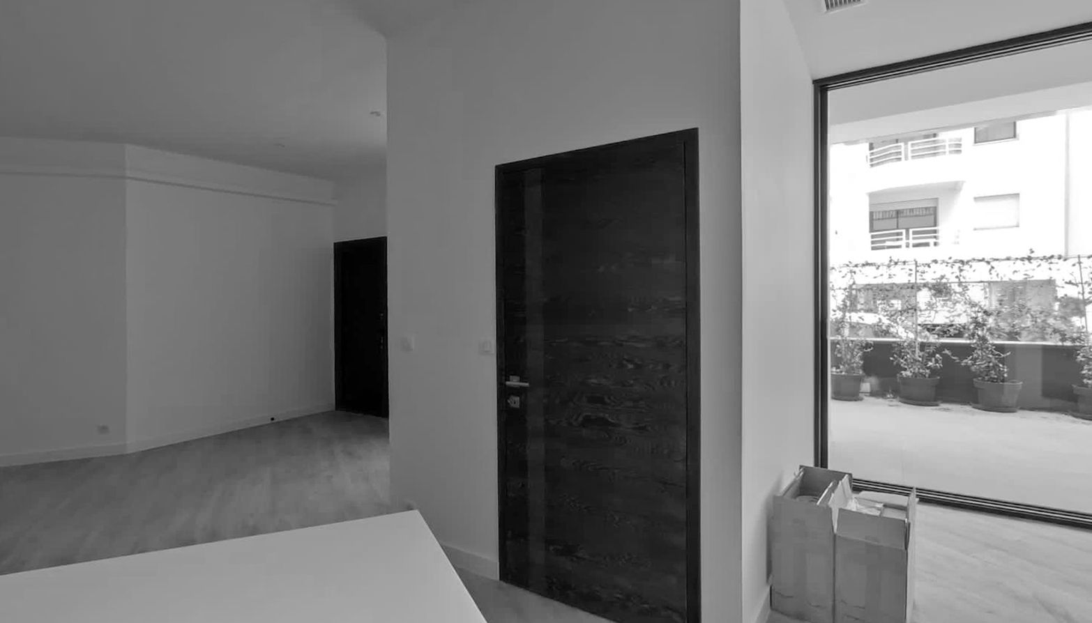 Porte d'entrée opaque