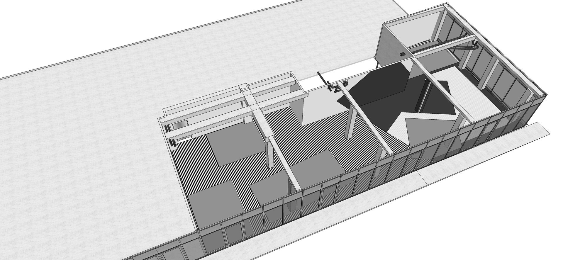 Plan 3D des sols  avec un tapis