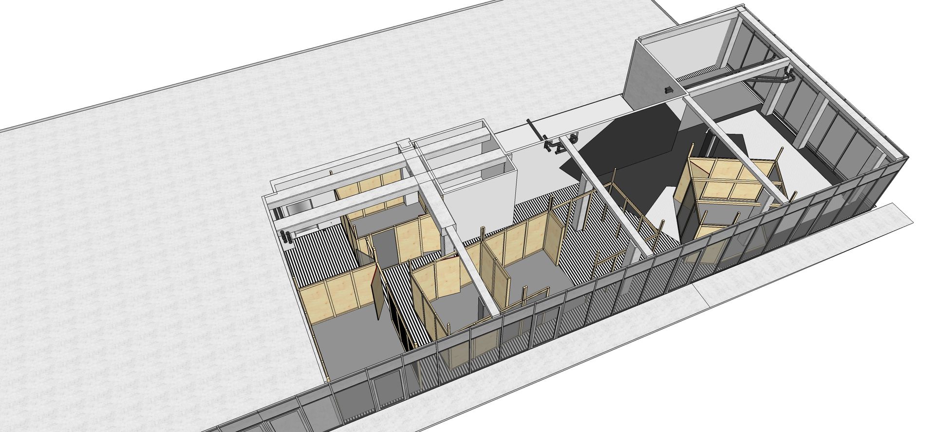 Plan 3D avec des séparations