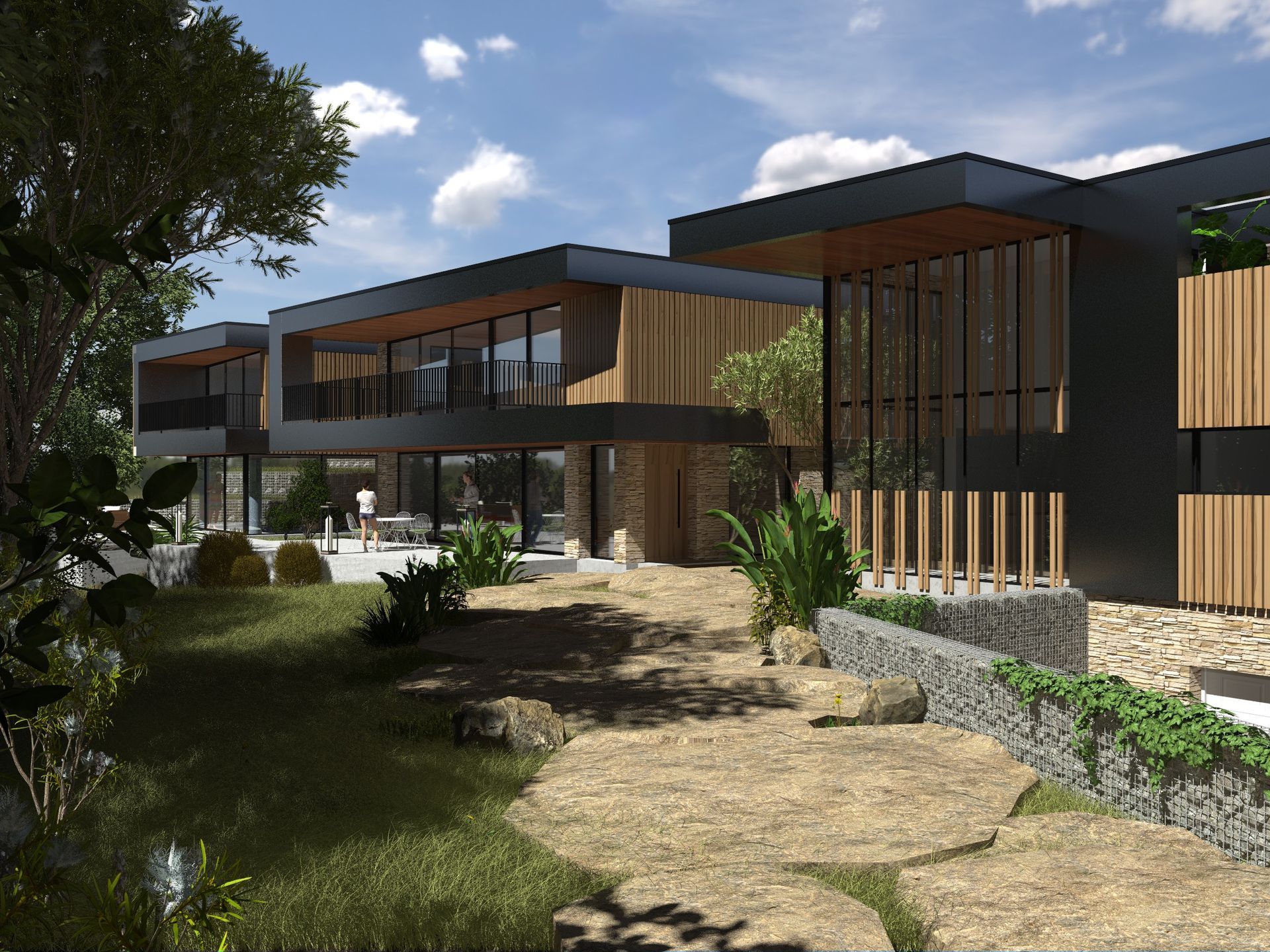 Série de maisons modernes