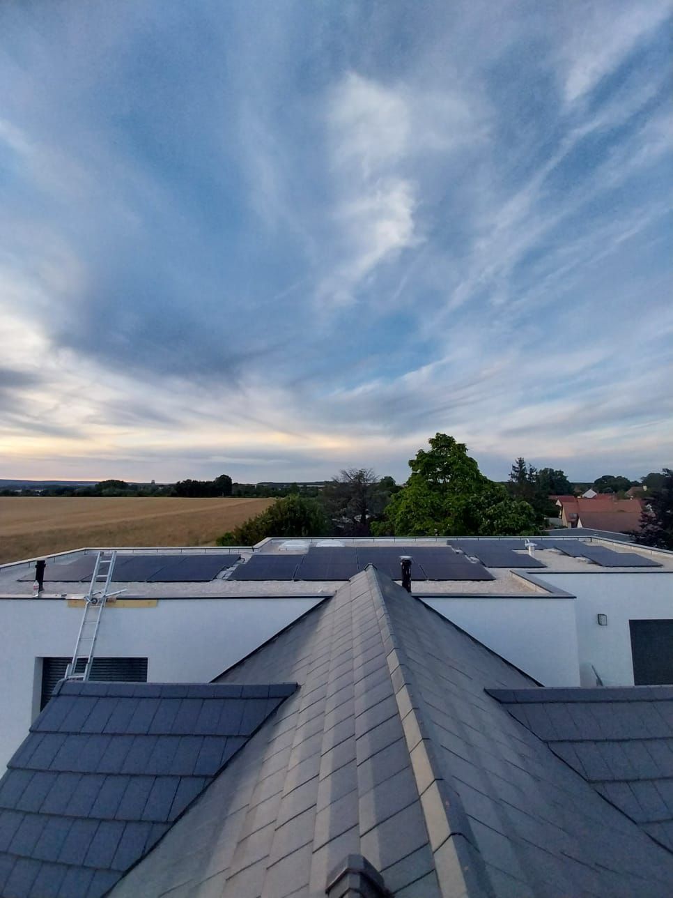 Panneaux photovoltaïques sur un immeuble