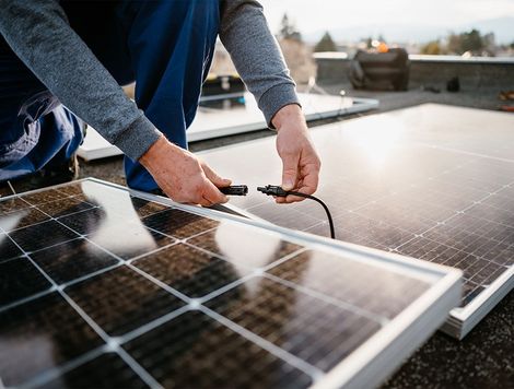 Branchement d'un panneau photovoltaïque 