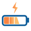 Pictogramme représentant le chargement d'une batterie 