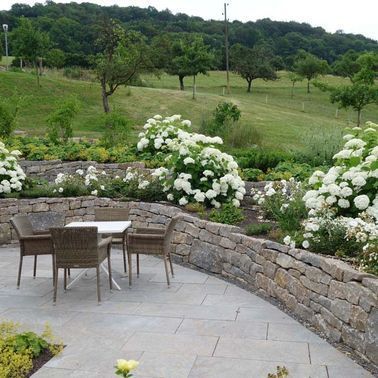 Rasenfläche mit Terrasse