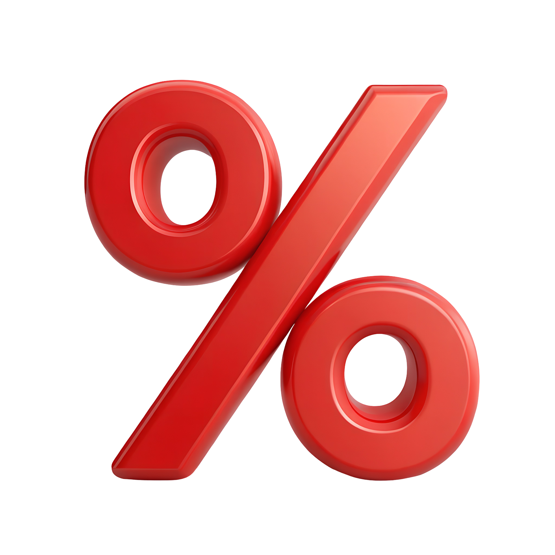 Logo pourcentage rouge