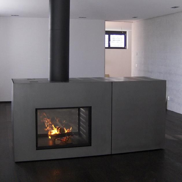 Cheminee-Anlage - Chromstahl