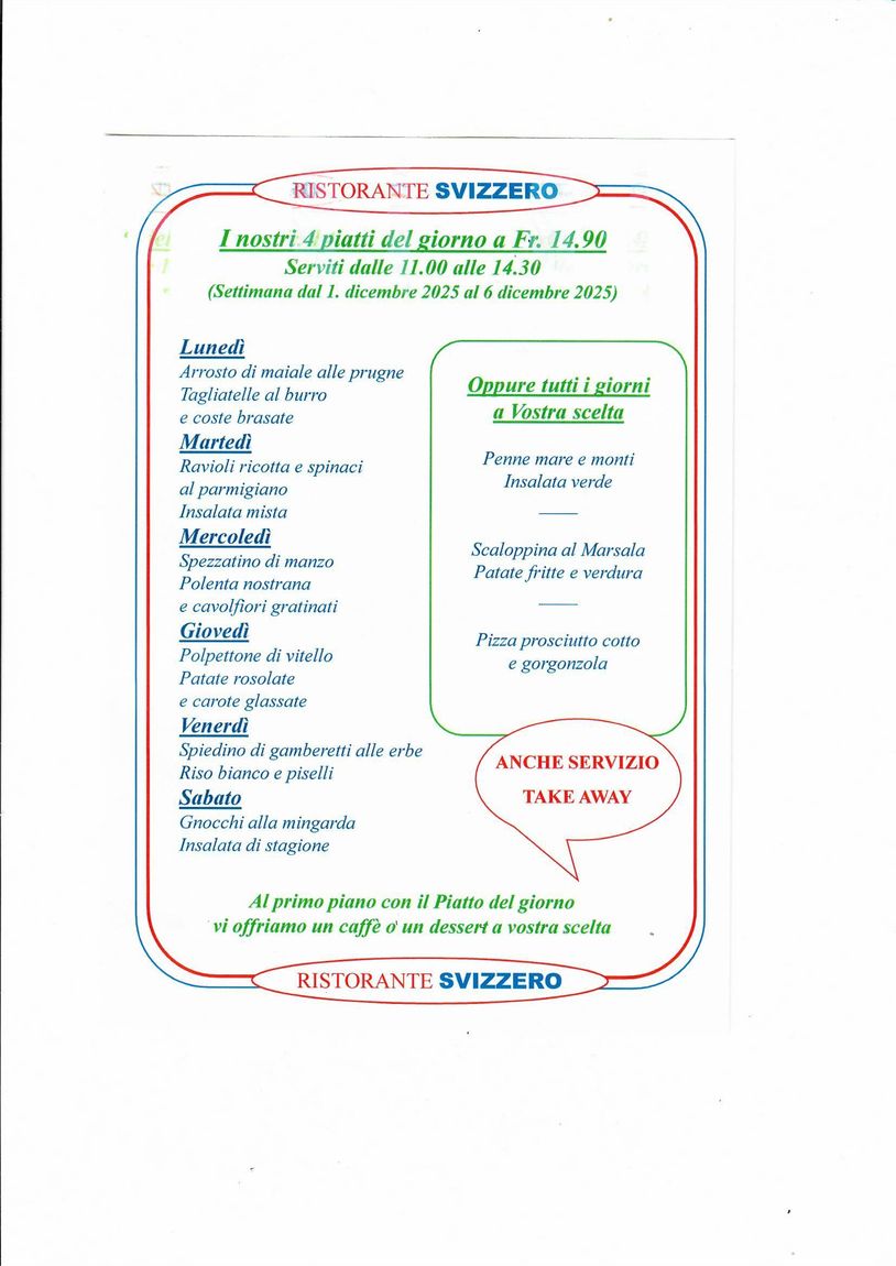 Ristorante Pizzeria Svizzero| Locarno