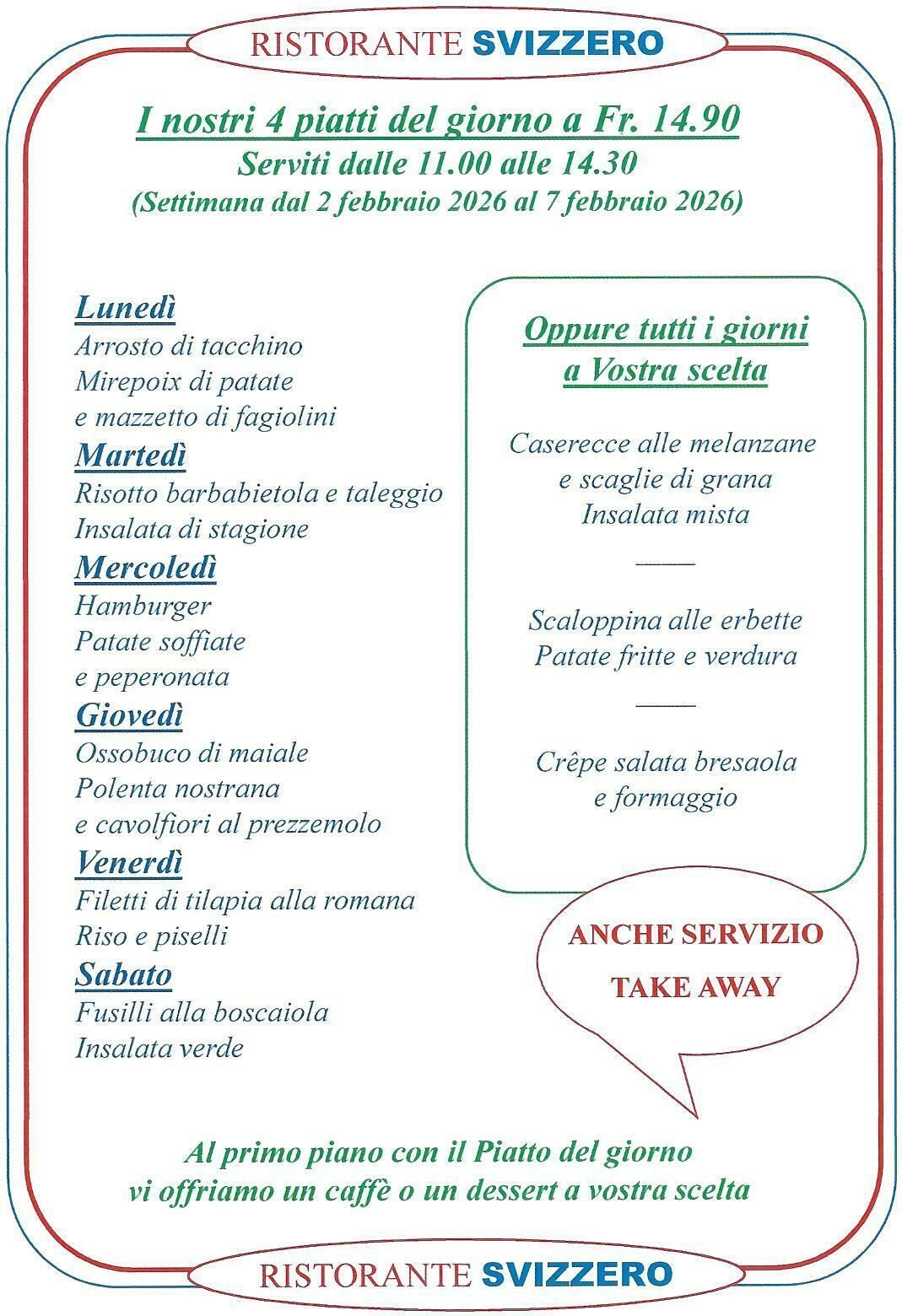 Ristorante Pizzeria Svizzero| Locarno