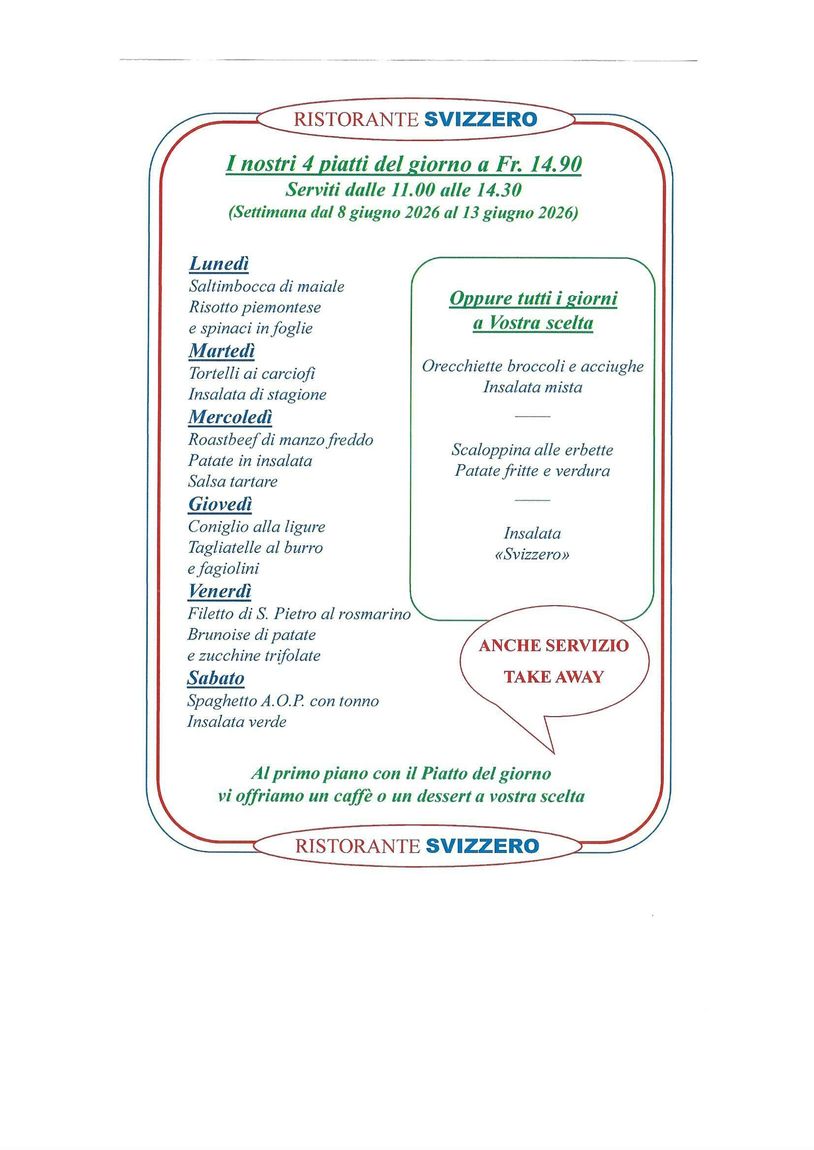 Ristorante Pizzeria Svizzero| Locarno