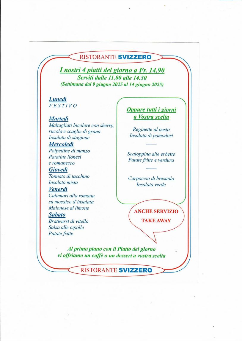 Ristorante Pizzeria Svizzero| Locarno