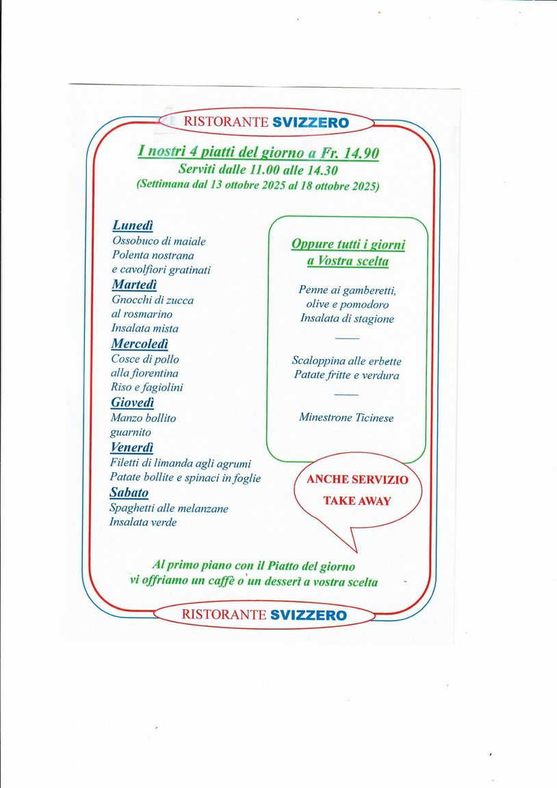 Ristorante Pizzeria Svizzero| Locarno