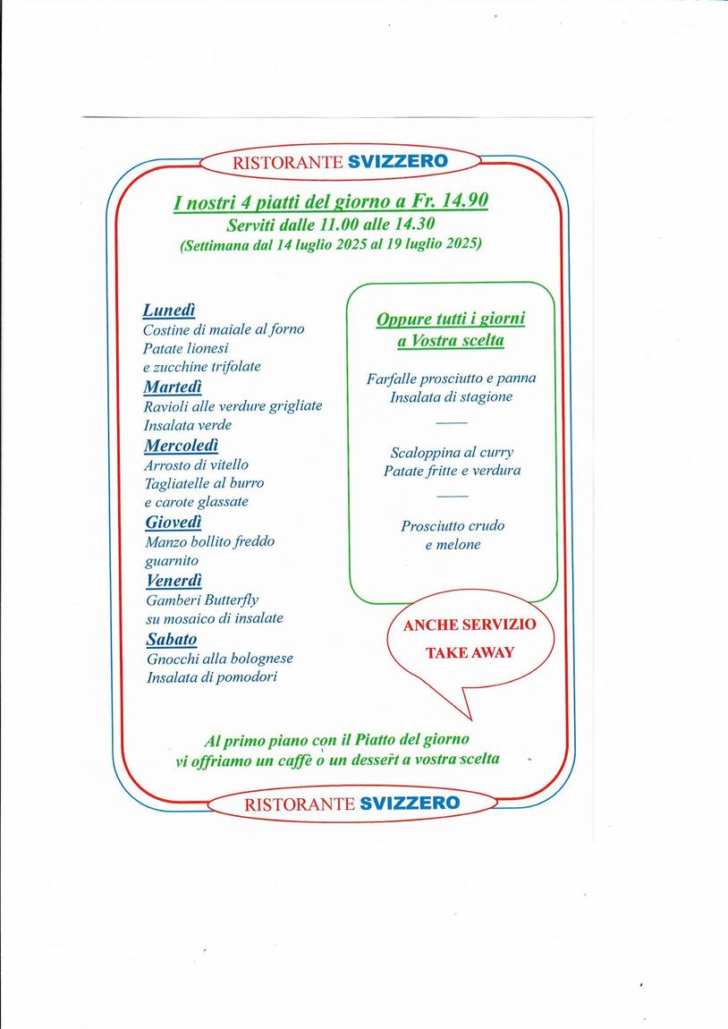 Ristorante Pizzeria Svizzero| Locarno