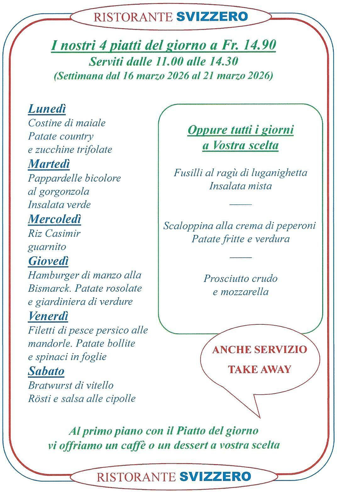 Ristorante Pizzeria Svizzero| Locarno