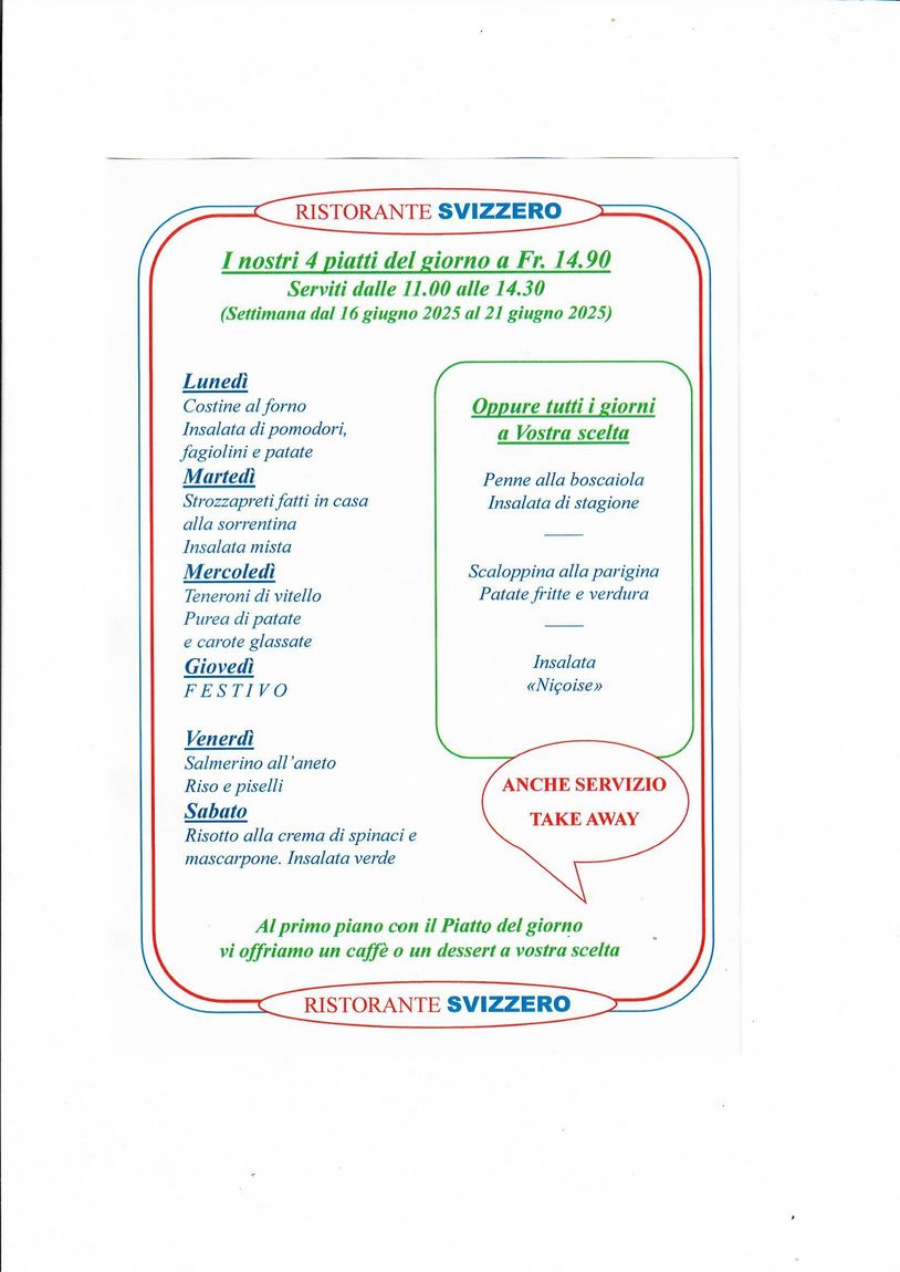 Ristorante Pizzeria Svizzero| Locarno