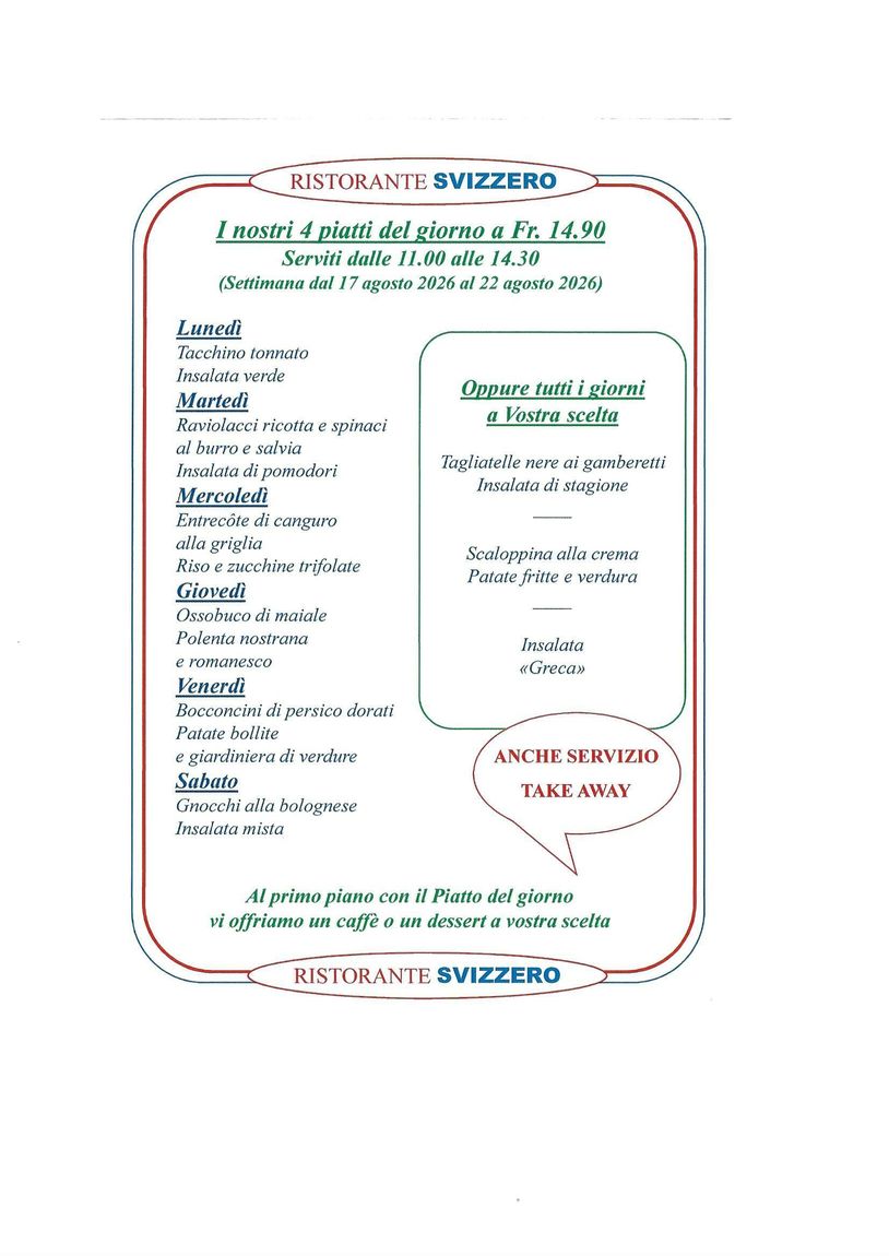 Ristorante Pizzeria Svizzero| Locarno