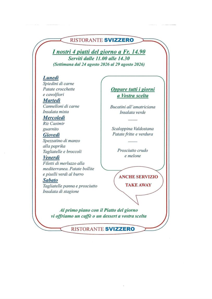 Ristorante Pizzeria Svizzero| Locarno