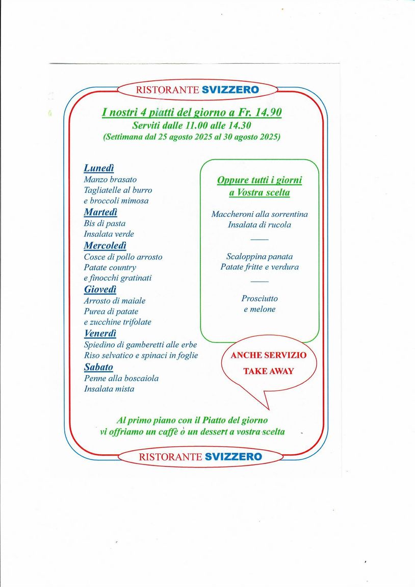 Ristorante Pizzeria Svizzero| Locarno