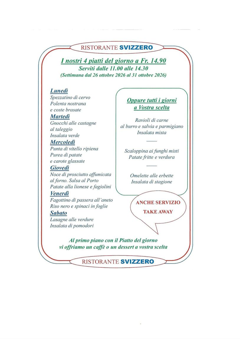 Ristorante Pizzeria Svizzero| Locarno