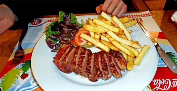 Magret de canard et ses frites