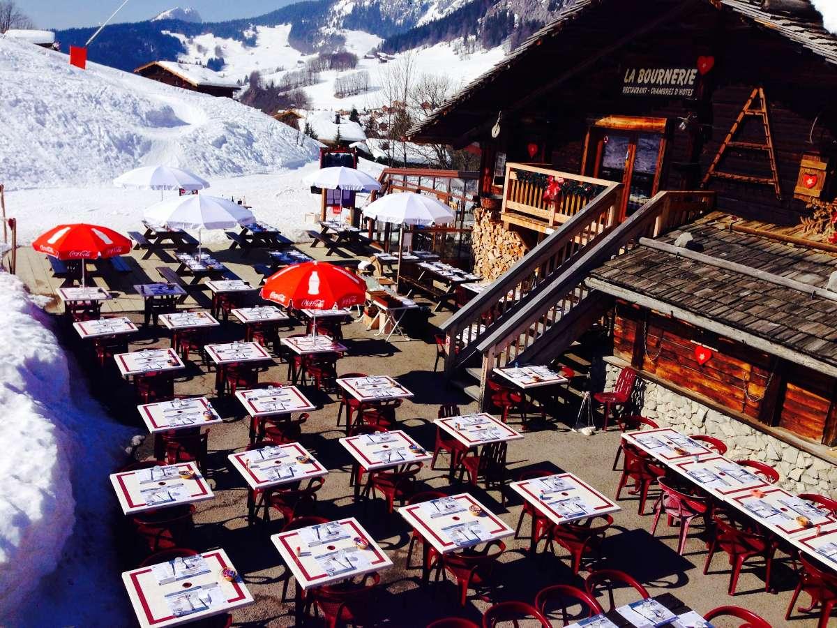 Terrasse skis aux pieds