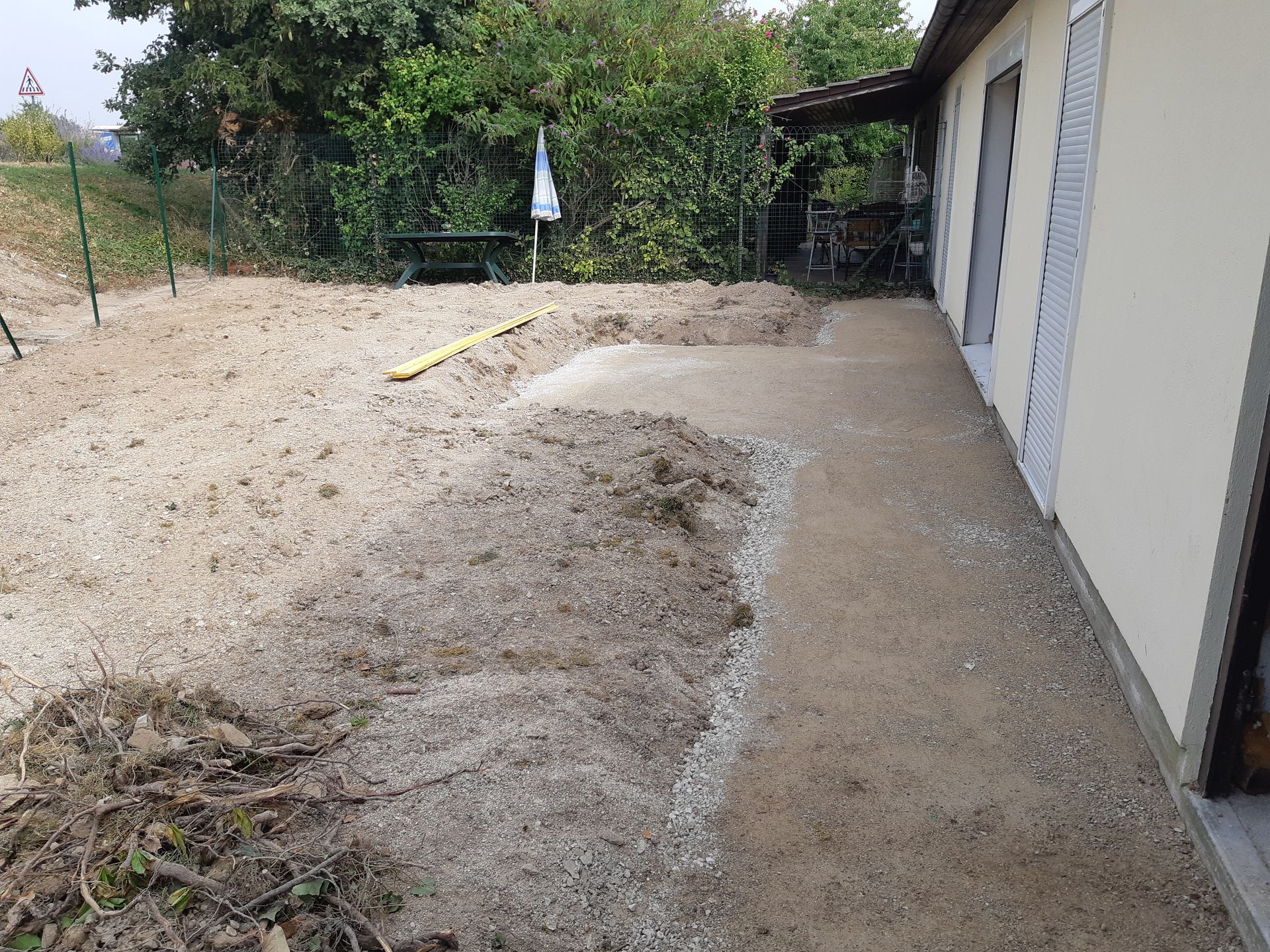 Terrassement du jardin