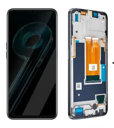 Una imagen de la parte frontal y posterior de un teléfono celular.