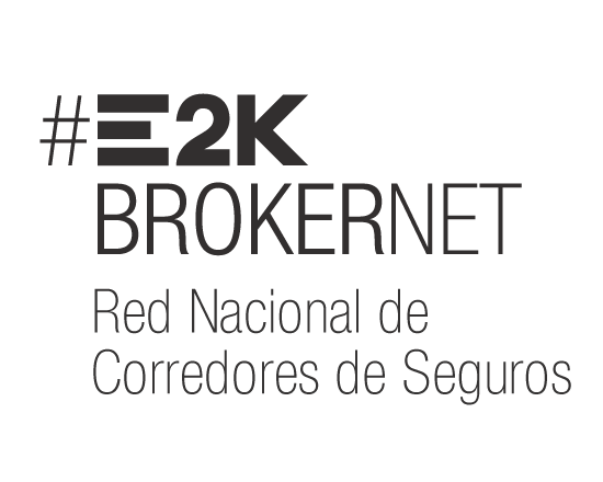 Logotipo de E2K BrokerNet, una red nacional de corredores de seguros.