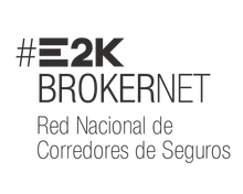 Logotipo de E2K BrokerNet, una red nacional de corredores de seguros.