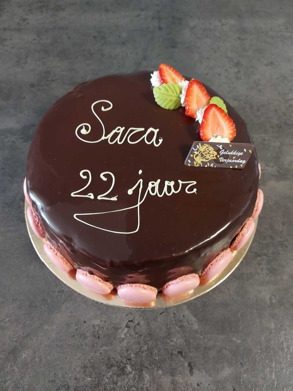 Taart met chocoladeglazuur