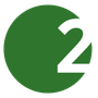 Weiße Zahl 2 in einem grünen Kreis.