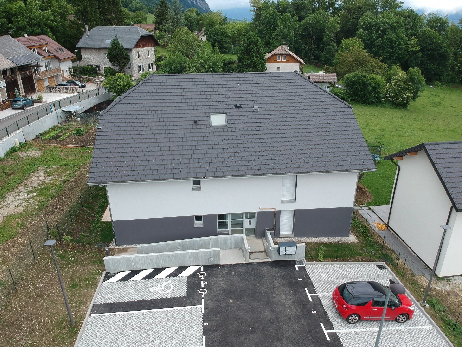 6 logements à Drumettaz-Clarafond, vus du ciel