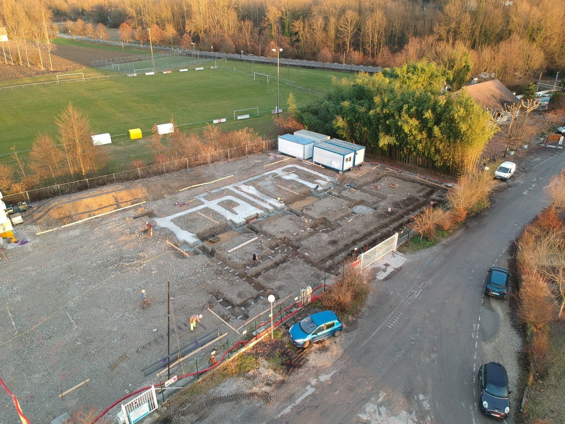 Réalisation d'un hôtel à Chanaz (73310), début des travaux
