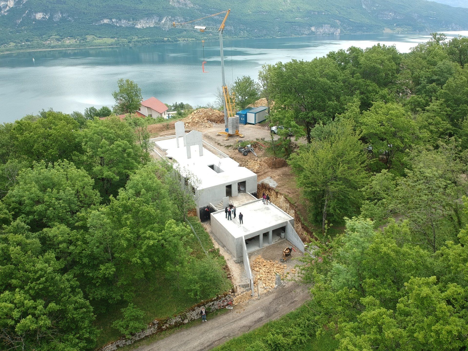 Villa en béton armé, travaux en cours