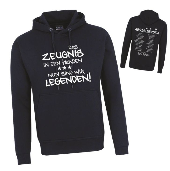 Schwarzer Hoodie mit dem Aufdruck 