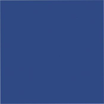 Eine Nahaufnahme eines blauen Quadrats auf weißem Hintergrund.