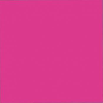 Eine Nahaufnahme eines leuchtend rosa Quadrats auf weißem Hintergrund.