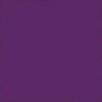 Eine Nahaufnahme eines violetten Quadrats auf weißem Hintergrund.