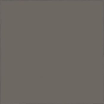 Eine Nahaufnahme einer grauen quadratischen Kachel auf weißem Hintergrund.