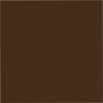 Eine Nahaufnahme eines braunen Quadrats auf weißem Hintergrund.