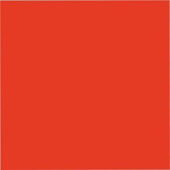 Eine Nahaufnahme eines roten Quadrats auf weißem Hintergrund.